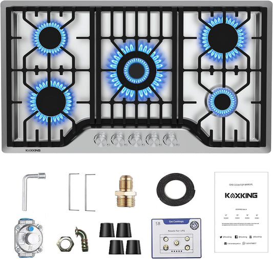 30 inch Bulit-in Stainless Steel Gas Cooktop with 5 Burner