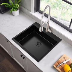 25 inch Drop-in Kitchen Sink Workstation, 18 Gauge Single Bowl Stainless Steel